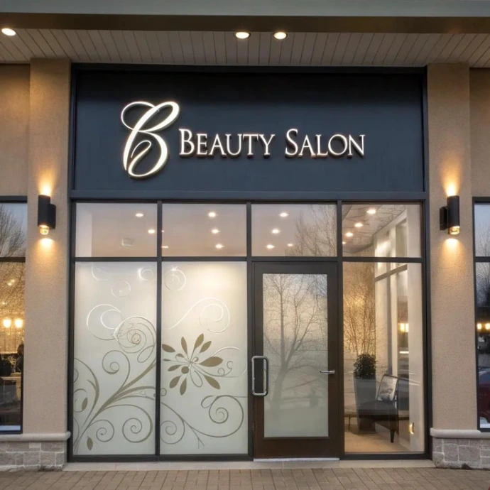 Salon Hair saloon facade exterior design