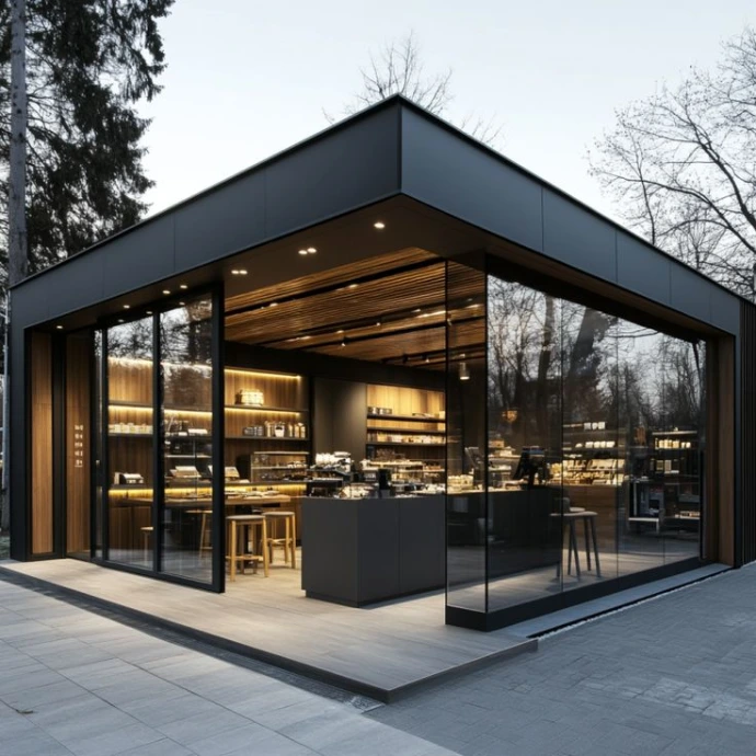 Small restaurant Restaurant exterior interior design good lighting