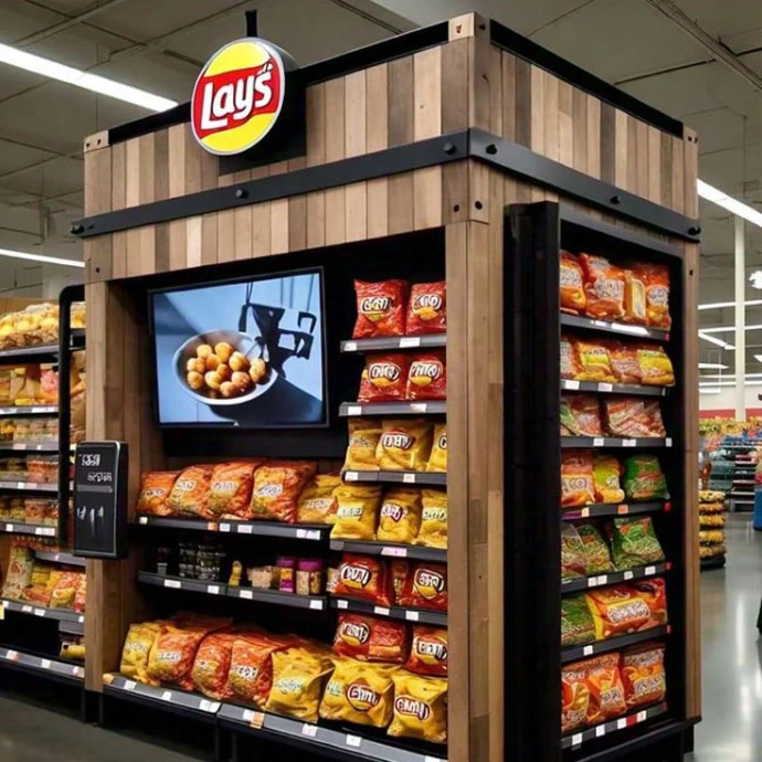 Lays rack Metal showroom stand snacks
